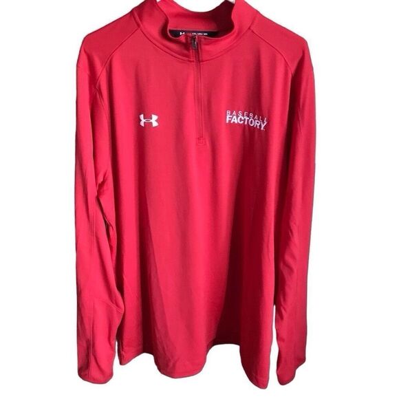Under Armour heatgear loose Size XXL red athletic 1/4 zip long sleeve New w/tags - Picture 1 of 5